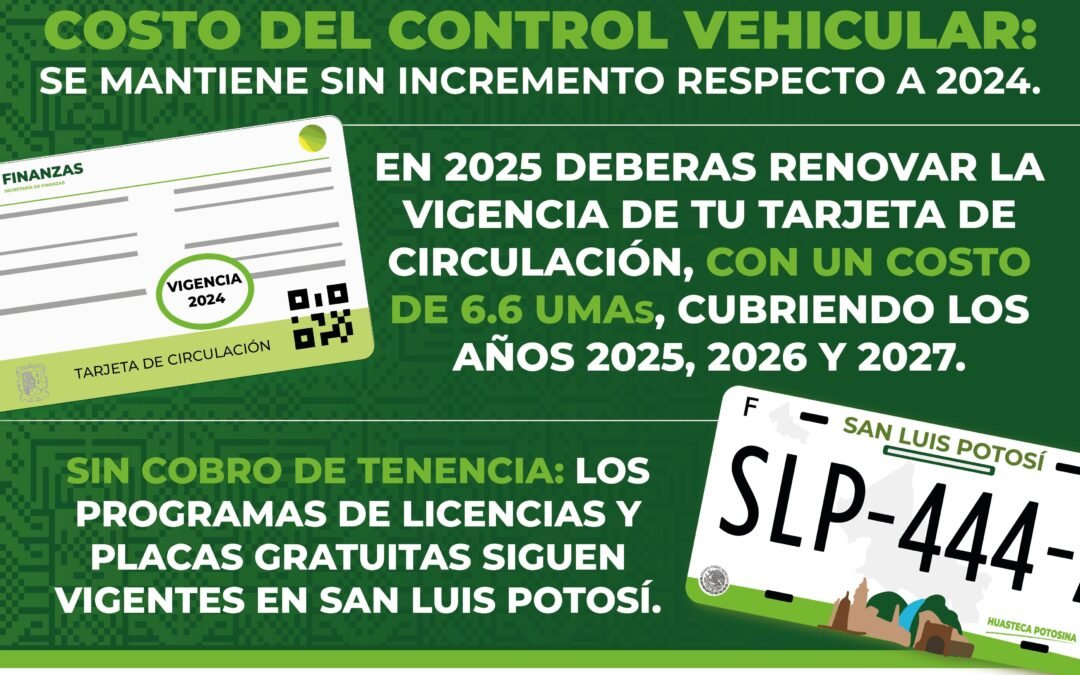 CONTROL VEHICULAR NO SUFRE INCREMENTOS DURANTE 2025: SEFIN