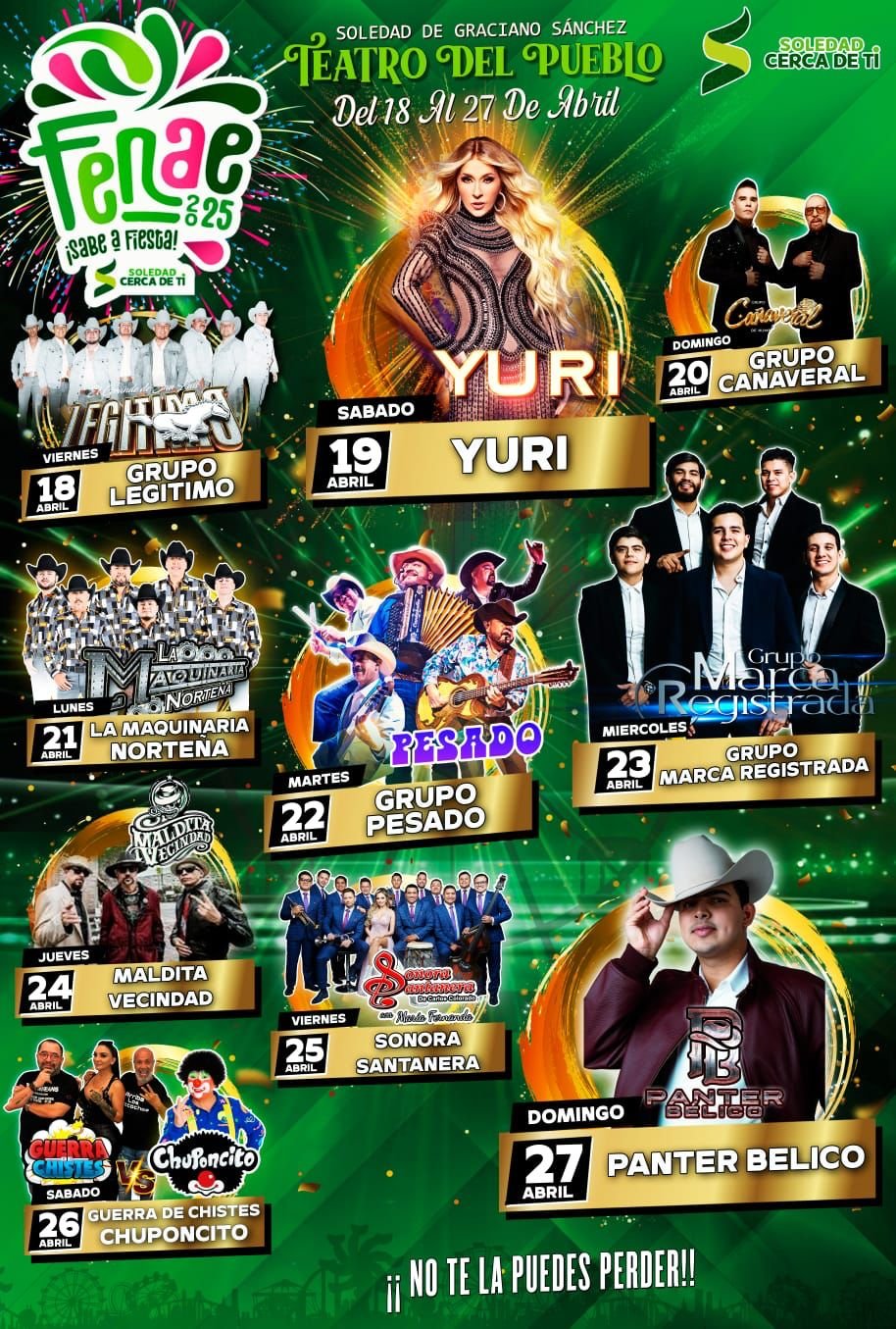 ¡SOLEDAD PRESENTA LA FERIA NACIONAL DE LA ENCHILADA 2025 LA MEJOR EDICIÓN DE SU HISTORIA!