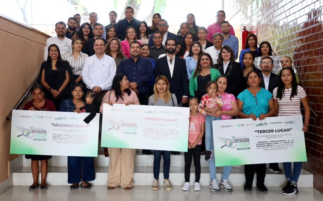 RECONOCEN A COMITÉS CIUDADANOS EN PREMIO ESTATAL DE CONTRALORÍA SOCIAL