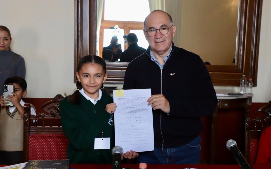 Cabildo Infantil y su Presidenta, Ana Paula Álvarez, reconocer resultados del Gobierno de la Capital a favor de la niñez potosina