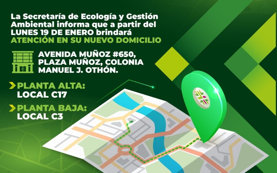 SEGAM CAMBIA DE OFICINAS A PARTIR DEL 19 DE ENERO PARA BRINDAR MEJOR ATENCIÓN
