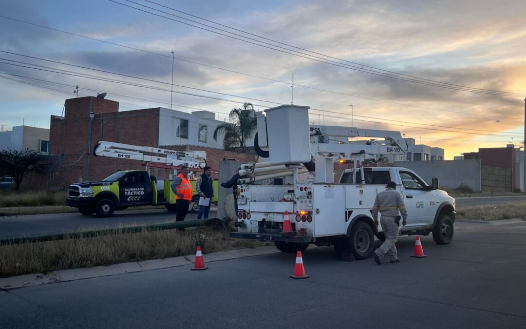 Ayuntamiento atiende de inmediato afectación al alumbrado público en Villa Magna