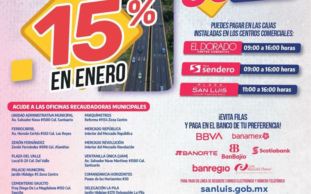 Gobierno de la Capital invita a aprovechar la última semana de descuento del 15 % en pago predial