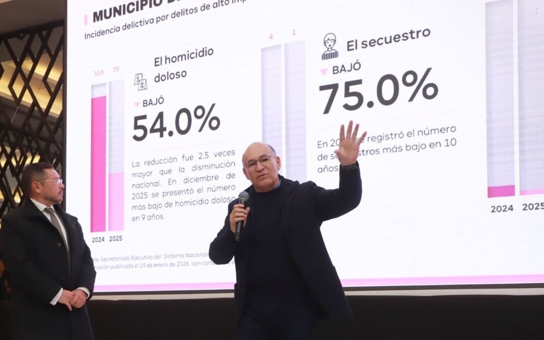 Alcalde Galindo informa resultados históricos en seguridad, con importante reducción en todos los delitos