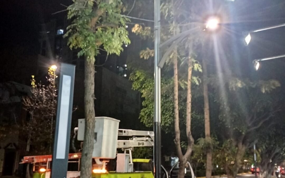 Ayuntamiento de SLP restablece iluminación en Calzada de Guadalupe y Venustiano Carranza
