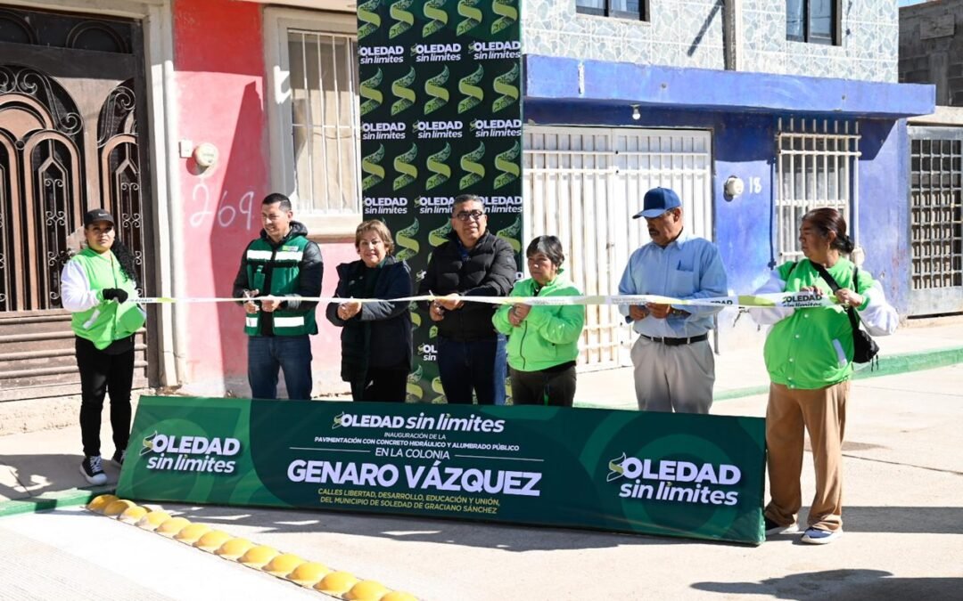 JUAN MANUEL NAVARRO RESCATA LA COLONIA GENARO VÁZQUEZ CON CALLES PAVIMENTADAS Y ARRANQUE DE OBRA
