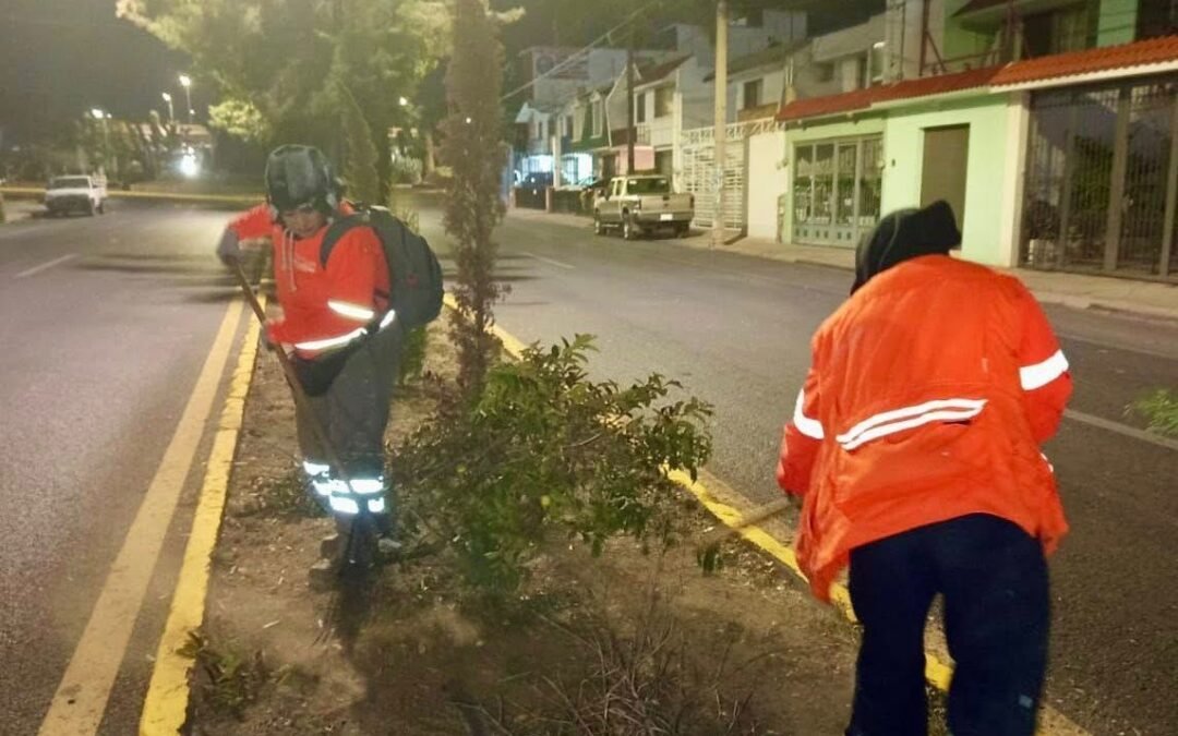Gobierno de la Capital refuerza labores nocturnas de limpieza y mantenimiento urbano