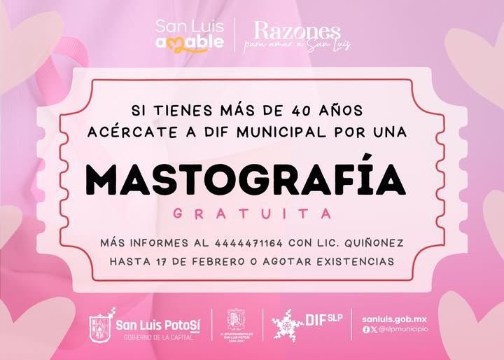 DIF Municipal ofrece mastografías gratuitas para mujeres mayores de 40 años