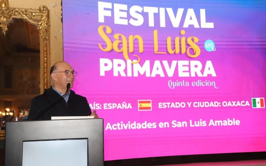 Alcalde Enrique Galindo presenta el Festival Internacional San Luis en Primavera 2026