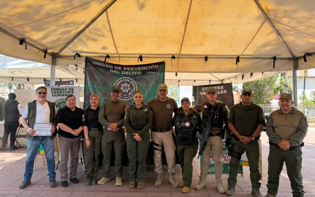 GOBIERNO ESTATAL LLEVA FERIA DE SEGURIDAD A MEXQUITIC DE CARMONA