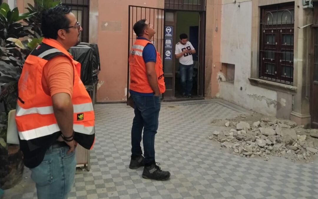 Protección Civil Municipal clausura de forma preventiva despacho contable en el Centro Histórico