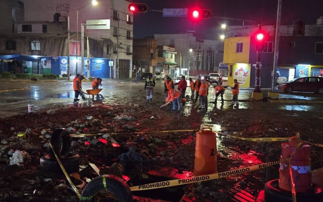 Oportuna intervención del Gobierno de la Capital en Urbano Villalón ante las fuertes lluvias