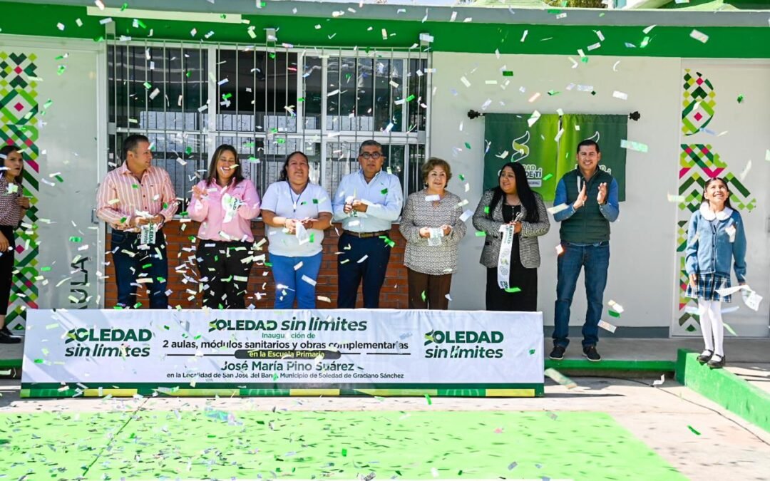 ALCALDE JUAN MANUEL NAVARRO ENTREGA NUEVA INFRAESTRUCTURA EDUCATIVA EN SAN JOSÉ DEL BARRO