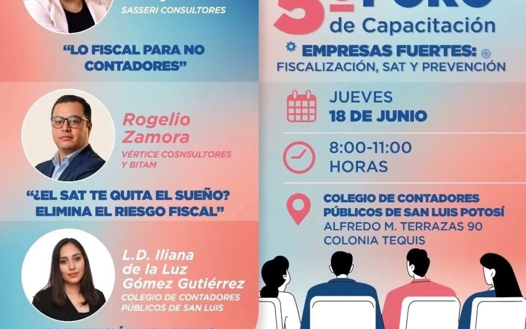 Gobierno Municipal invita al foro de capacitación «Empresas Fuertes: Fiscalización, SAT y Prevención»