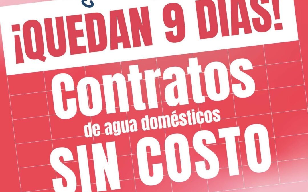 Última semana para aprovechar descuentos y contratos sin costo en Interapas