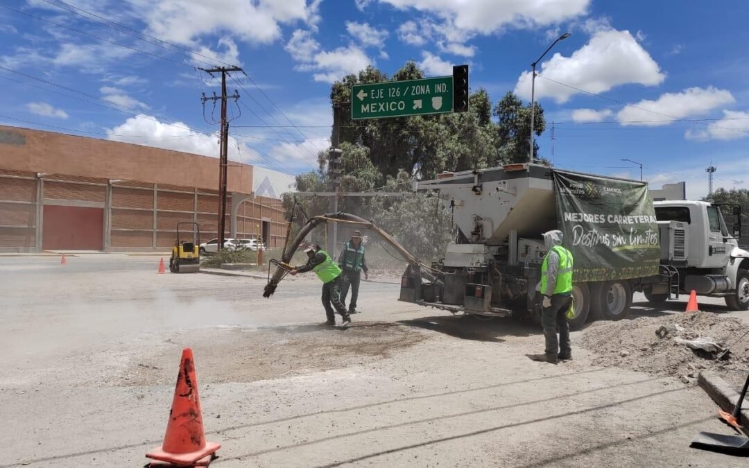 GOBIERNO ESTATAL REHABILITA EJES DE LA ZONA INDUSTRIAL