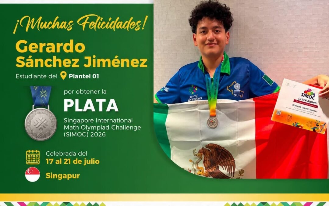 MEDALLA DE PLATA PARA SAN LUIS POTOSÍ EN EL MUNDIAL DE MATEMÁTICAS